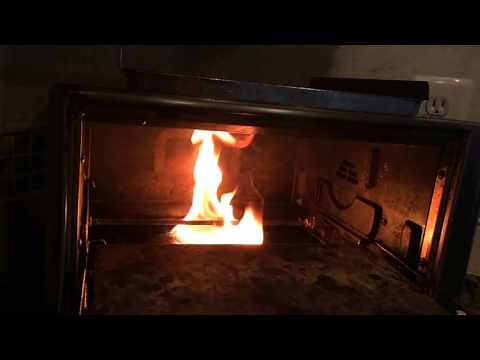 Toaster Oven Catches Fire (slow motion)