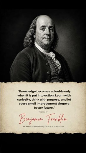 Benjamin Franklin’s Timeless Wisdom That Still Inspires Today | Great Minds #shorts