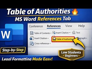 Table of Authorities in MS Word | Beginners के लिए Step-by-Step Guide