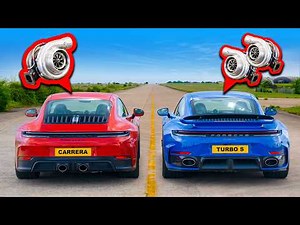New Porsche 911: Single Turbo v Twin Turbo DRAG RACE