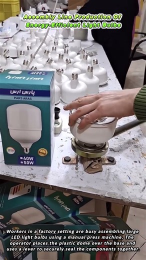 Assembly Line Production Of Energy Efficient Light Bulbs