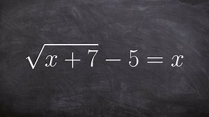 Learn how to solve a radical expression where one solution is extraneous
