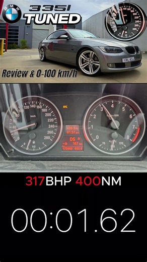0-100km/h Test | BMW 335i Tuned | Follow for more content! #bmwlife
