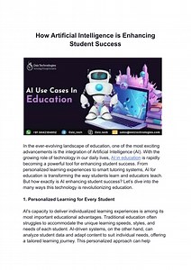 How Artificial Intelligence is Enhancing Student Success - SlideServe