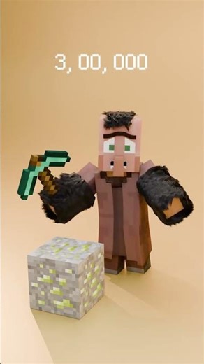 Minecraft Steve Hair Particles #3danimation #satisfying #3dart #minecraft #shorts