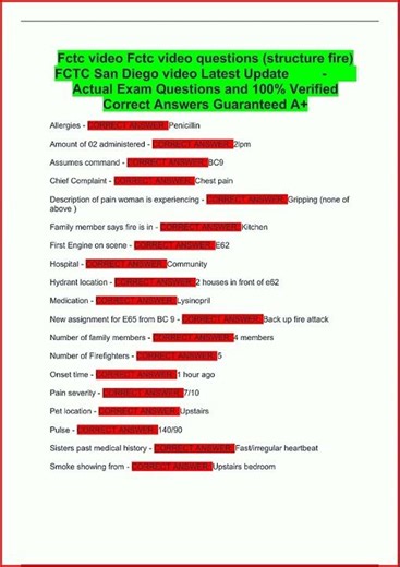Fctc Video Fctc Video Questions Structure Fire Fctc San Dieg video