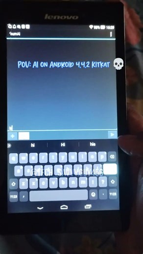 AI on Android 4.4 Kitkat in 2026 is cursed 💀 #android #lenovotablet #shorts