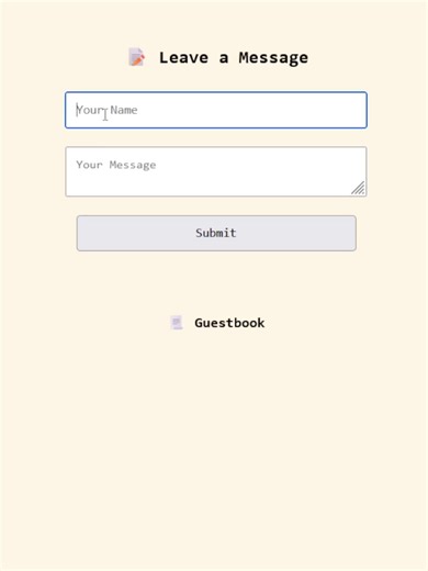 Build a Typing Animation Guestbook in PHP! This web app combines PHP CSS animation to create a guestbook with a typing effect. Messages saved without database — just file-based and beautiful. php guestbook animation, typing effect css, message app php, no db guestbook, retro style web app, php file based form, comment section animation, css typing text