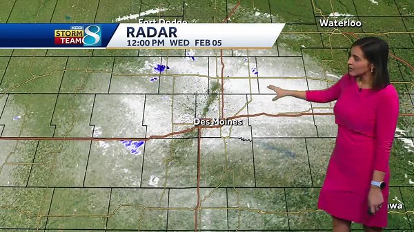 Freezing drizzle moves over Iowa today