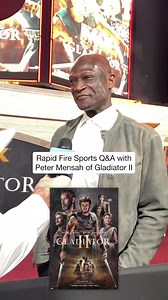 Peter Mensah: actor and avid sports fan Get tickets to see #GladiatorI...