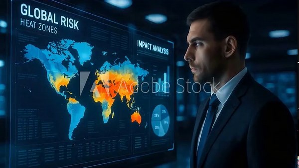 Global Risk Analysis Digital Map Visualization of Heat Zones for Professionals in Strategic Planning and Impact Assessment