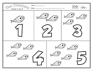 Números para imprimir del 1 al 5 en ingles en PDF 2025