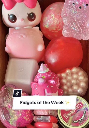 I probably should’ve saved this theme for valentine’s in a couple of months but shhhhhhh haha 💖 #fidgettoys #sensorytoys #stresstoys #fidgetcollection #neurodivergent