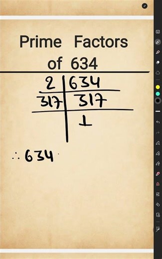 Prime Factors of 634 l Prime Factorization of 634