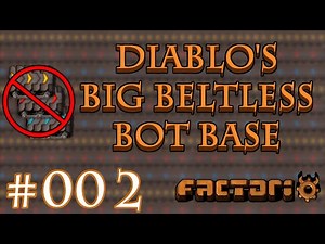 Diablo's Big Beltless Bot Base - Part 02 | Factorio