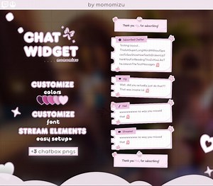 3 Free Chatboxes) Paper Theme Chat Widget | Kawaii Note Chat Overlay for Stream Elements | Soft Pastel Streamer - Etsy