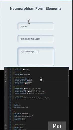 CSS & HTML NEOMORPHISM FORM #coding #html #html5 #css #frontend #webdevelopment #webdesign