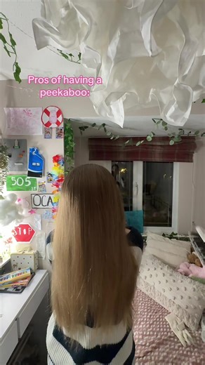 Gorgeous Peekaboo Hairstyle with Purple Hair Dye