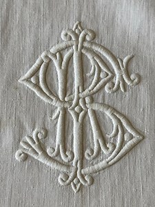 Antique Italian Bed Sheet | Pure Linen | Handmade Embroidery | SRI Monograms | Luxury Bedding or Curtain | Gift for Vintage & Antique Lover - Etsy