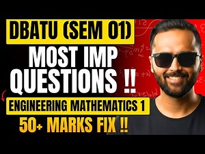 Most Important Questions|Engineering Mathematics 1|DBATU|Pradeep Giri Sir