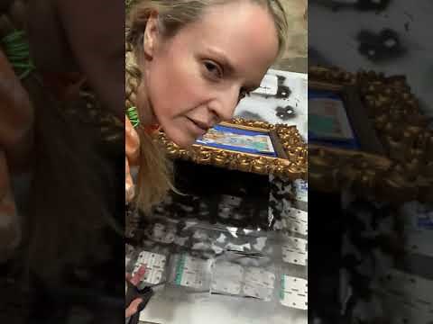 how to spray paint mirror frame or intricate frame