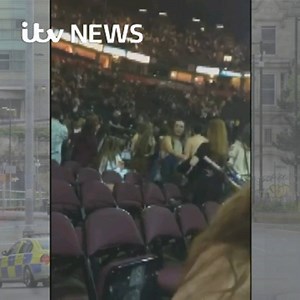 The moment the blast went off in Manchester Arena following the Ariana Grande concert has been caught on camera. Read more here: http://bit.ly/2qRBUdN | ITV News
