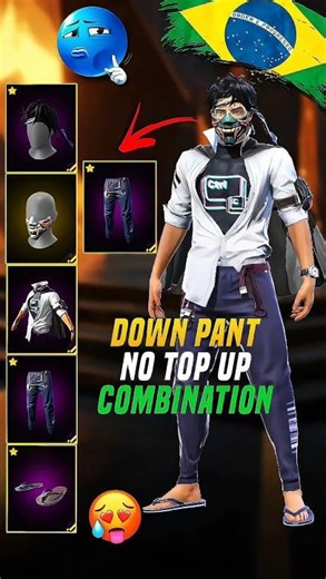 5 BEST DOWN PANT DRESS COMBINATION🔥☠️| part 2 #ff