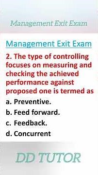 Business Management Exit Exam #exitexam #education