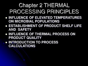 Chapter 2 THERMAL PROCESSING PRINCIPLES - SlideServe