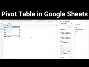 How to Create a Pivot Table in Google Sheets