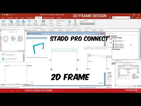 2D Frame Design and Analysis - Staad Pro Connect