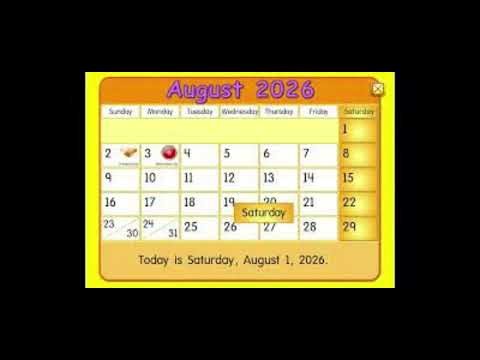 Starfall calendar August 2026