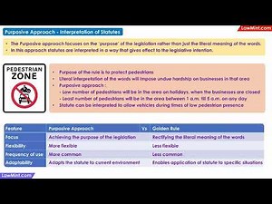 Purposive Approach Interpretation of Statutes