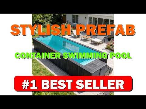 Stylish Prefab Container Swimming Pool with Optional Water Treatment System Modern Rect - B0GRTH1GDN