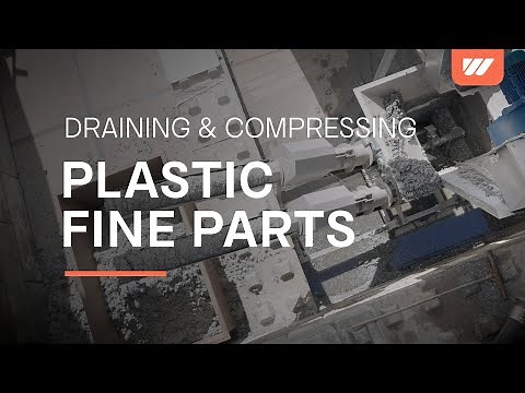 Plastic fine parts dewatering and compression with a WEIMA C.200 drainage press