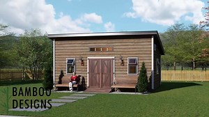 Jovian 12x24 Sloped Roof Shed Plan – Modern Workshop, Studio, or Backyard Office | DIY Building Plans (PDF) - Etsy Canada