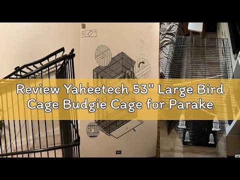 Review Yaheetech 53'' Large Bird Cage Budgie Cage for Parakeets Cockatiels Conures Lovebirds Parrots