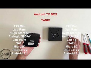 TANIX TX3 Mini and TX9 Pro Opening Android TV BOX Amlogic S905W and S912