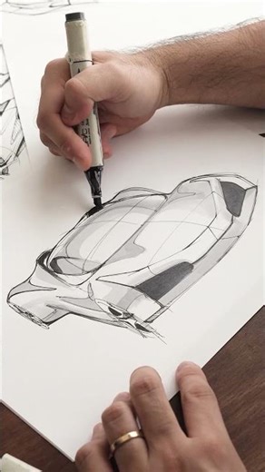 Car design sketching