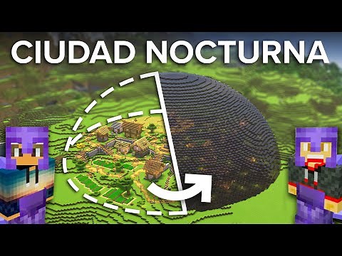 Construimos una ciudad SOLO DE NOCHE en Minecraft