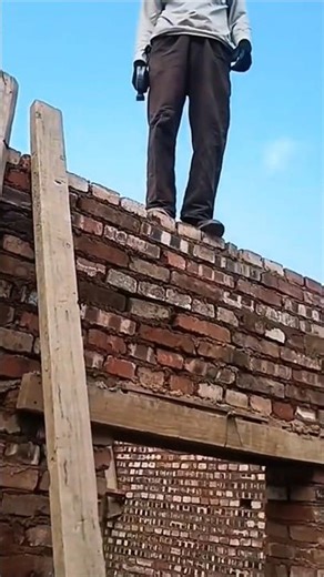 this worker was careless when making the wall foundation #construction #shorts