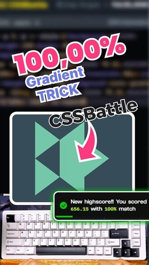 CSS Battle: Angled Conic-Gradients 🎯 #cssbattle #shorts