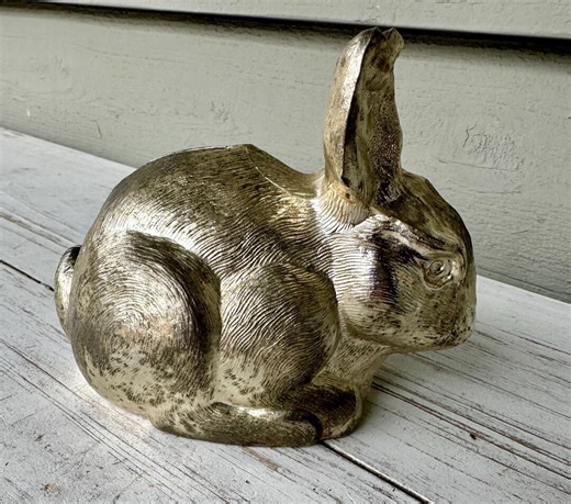Vintage Reed and Barton Silverplated Bunny Bank AS-IS - 1950s Spring Silver Decor - Etsy
