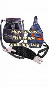 For full video click watch video | How to sew fish shape pouch and sling bag | Sew Creatives