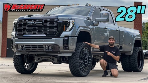 Customizing the GMC Denali Ultimate Dually with 28 JTX Wheels and 9 McGaughys Lift