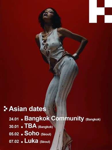 Jessica • Cool Gyal since 1992 on Instagram: "Mini Asian tour baby ‼️ Been waiting to announce this one 😮‍💨 BANGKOK 24.01 @bangkokcommunityradio 30.01. TBA SEOUL 05.02 @sohoseoul_ 07.02 @luka.seoul & Maybe more 👀 ———— Shot by @milonloh Styled by @by_bryank ———— Design / Cover by the best @wrecking_head"
