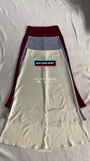 I’m sooo addicted to these silk long skirts, it sooo pretty, classy and chic🥵💋🎀 #silk #longskirt #skirt #fyp #fypp #fyppppppppppppppppppppppp #foru #foryoupage
