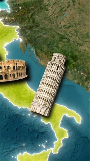 Iconic Places Around the World by Country! Travel Special #tourism #countries #maps #shorts