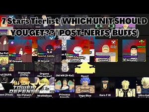 POST NERFS/BUFFS 7 STARS TIERLIST (WHICH UNITS SHOULD YOU GET?) All Star Tower Defense ASTD