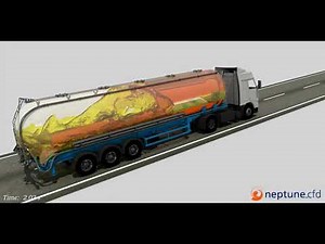 Diesel sloshing in a tank truck